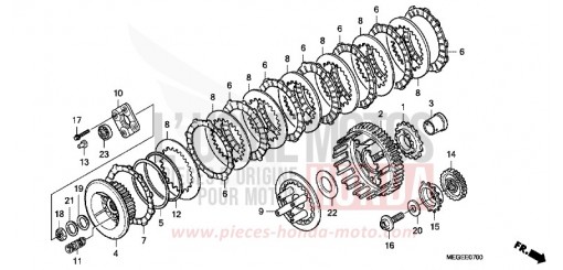 EMBRAYAGE VT750C8 de 2008